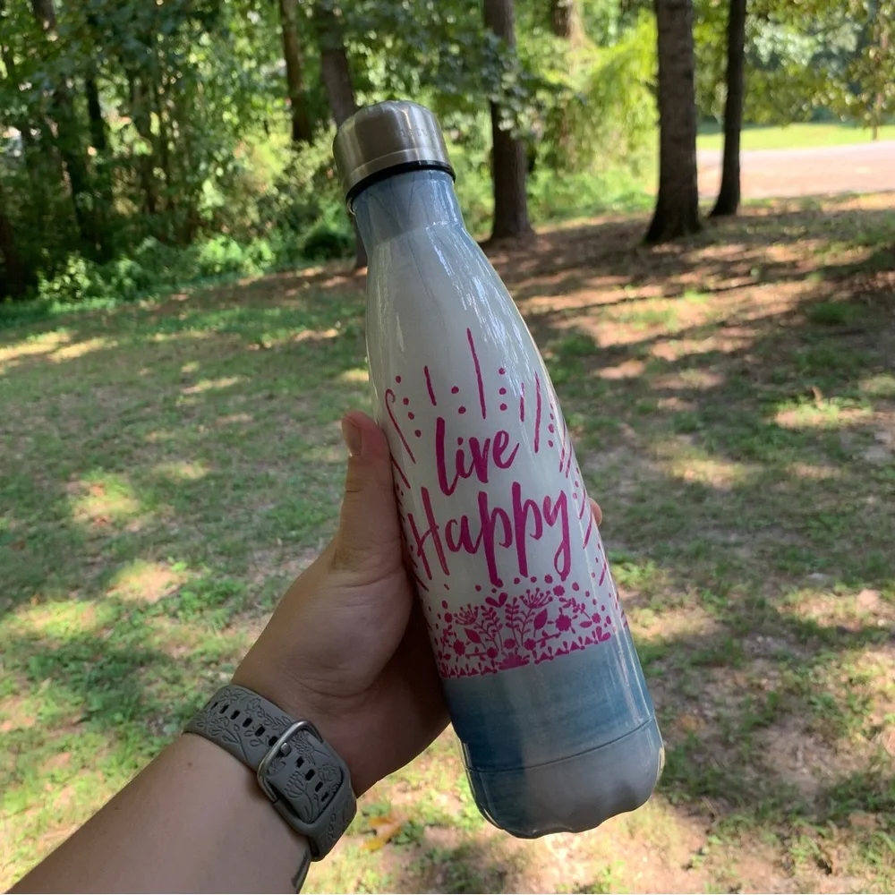 Natural Life Live Happy Water Bottle